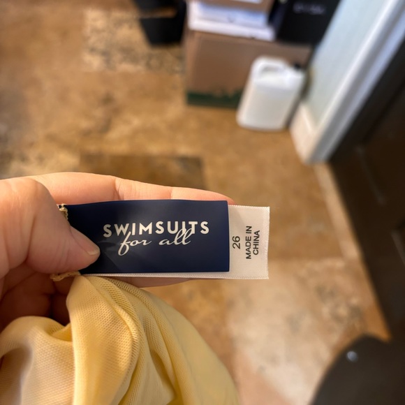 Swimsuits For All womens floral side tie tankini top blue 26 - Picture 5 of 5